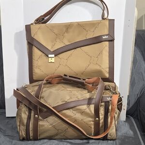 Vintage Gloria Vanderbilt Small Duffle Bag And Work Bag By Hartmann